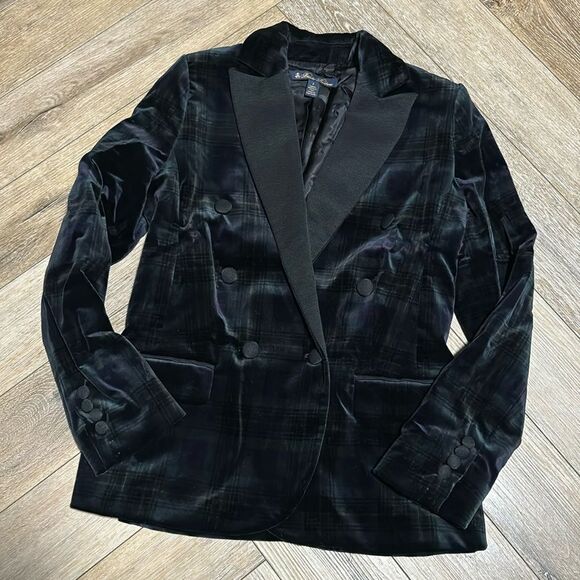 Brooks Brothers Velvet Plaid Dinner Jacket - Picture 1 of 10